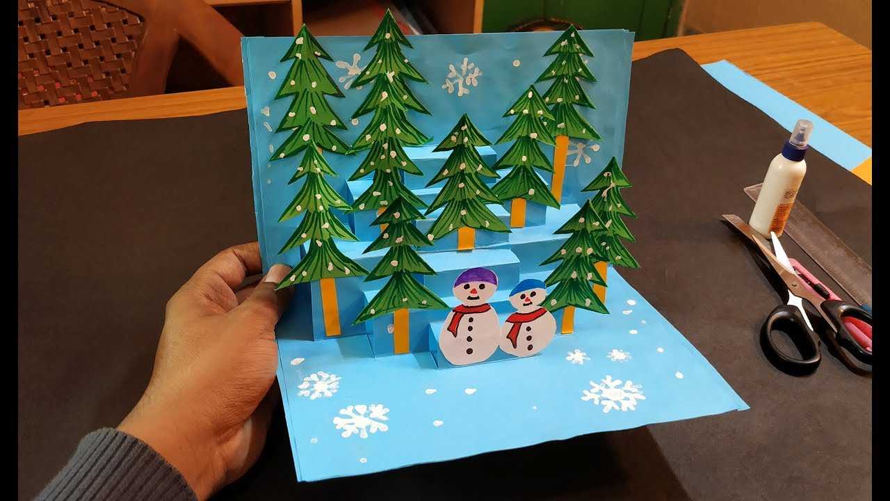 3D Christmas Pop Up Card | How To Make A 3D Pop Up Christmas Greeting Card  Diy Tutorial Regarding 3D Christmas Tree Card Template