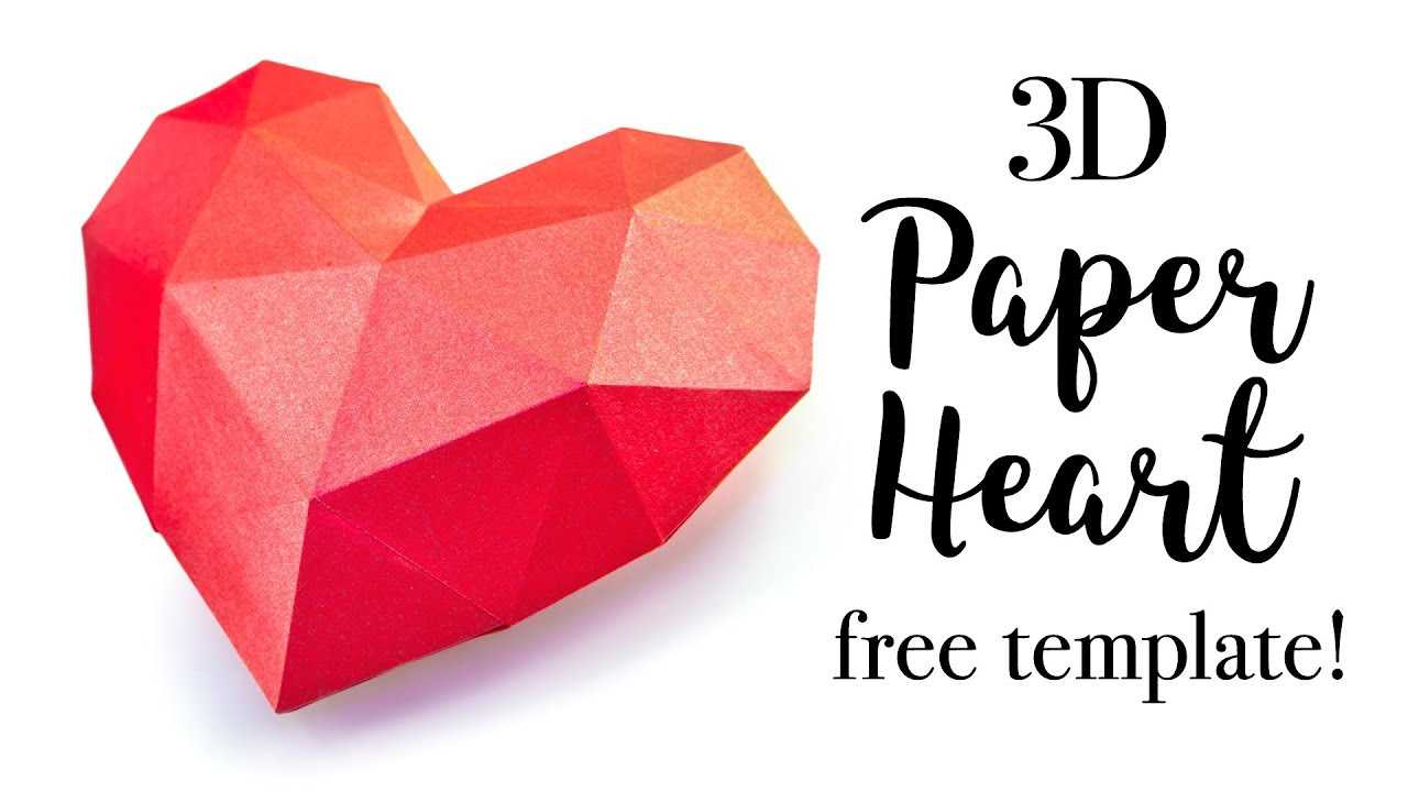 3D Paper Heart Tutorial – Valentine's Day Diy – Paper Kawaii Within 3D Heart Pop Up Card Template Pdf