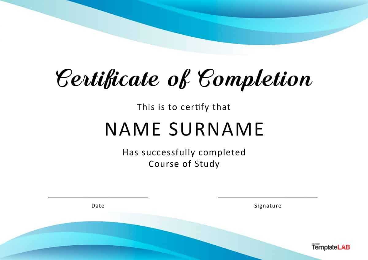 40 Fantastic Certificate Of Completion Templates [Word In 5Th Grade Graduation Certificate Template