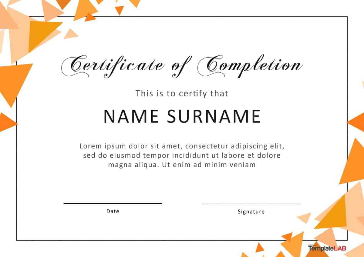 40 Fantastic Certificate Of Completion Templates [Word Inside Downloadable Certificate Templates For Microsoft Word