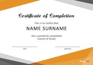 40 Fantastic Certificate Of Completion Templates [Word pertaining to Certification Of Completion Template