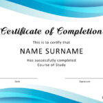 40 Fantastic Certificate Of Completion Templates [Word Throughout Free Completion Certificate Templates For Word