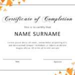 40 Fantastic Certificate Of Completion Templates [Word With Certificate Of Participation Template Word