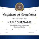40 Fantastic Certificate Of Completion Templates [Word With For Certificate Of Completion Word Template
