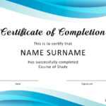 40 Fantastic Certificate Of Completion Templates [Word With Regard To Certificate Of Completion Free Template Word