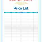 40 Free Price List Templates (Price Sheet Templates) ᐅ For Advertising Rate Card Template