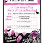 40Th Birthday Ideas: Free Printable Monster Birthday Within Monster High Birthday Card Template