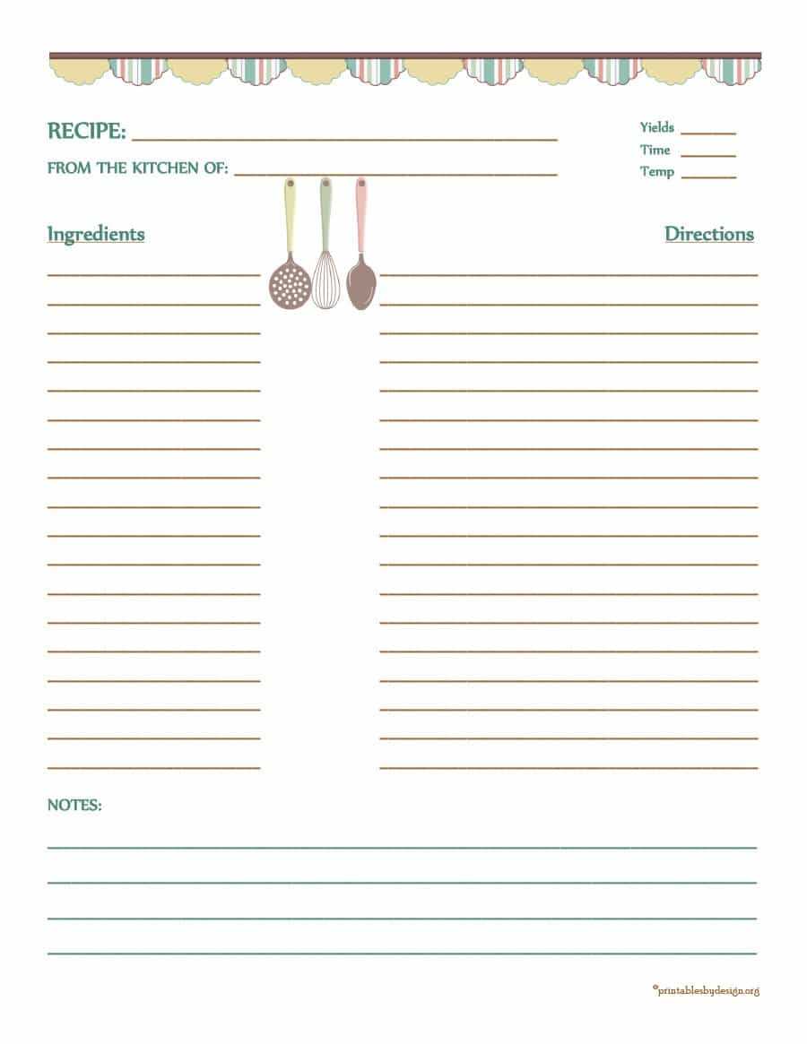 44 Perfect Cookbook Templates [+Recipe Book & Recipe Cards] Throughout Free Recipe Card Templates For Microsoft Word