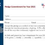 4570Book | Church Building Campaign Pledge Cards Clipart In In Building Fund Pledge Card Template