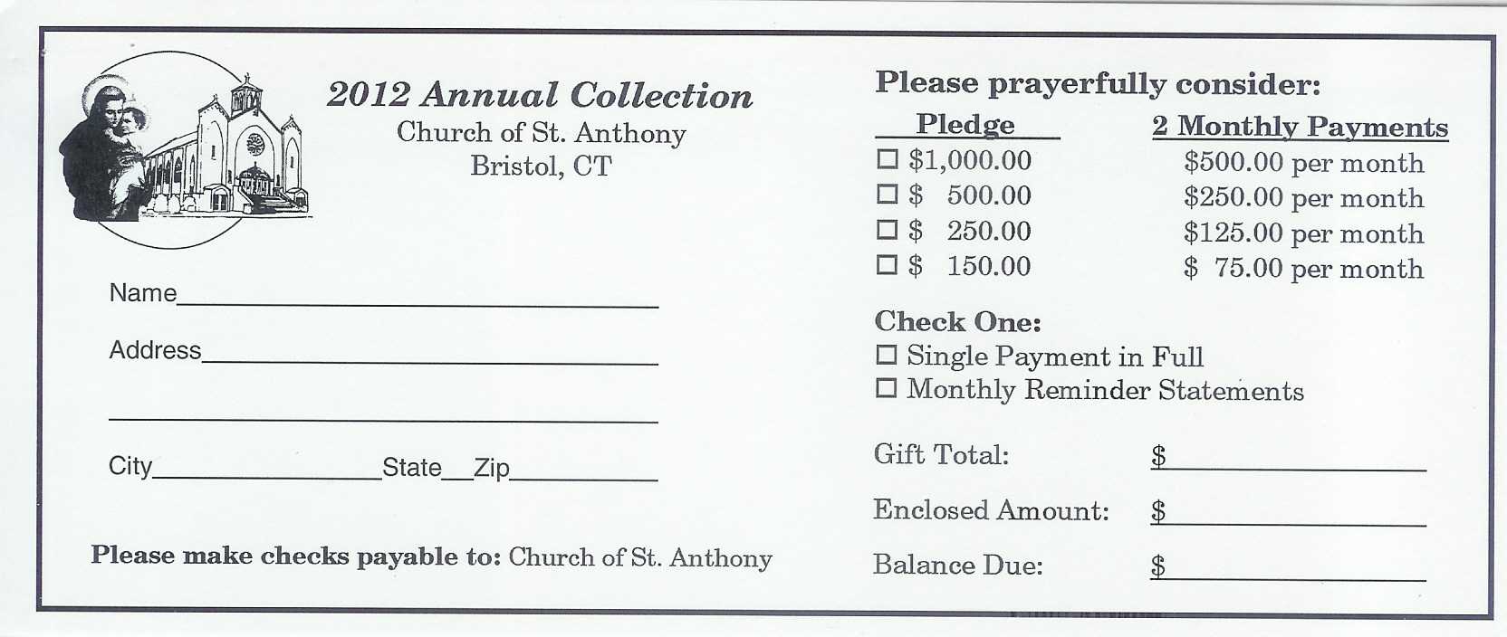 4570Book | Church Pledge Cards Clipart In Pack #4661 Intended For Free Pledge Card Template