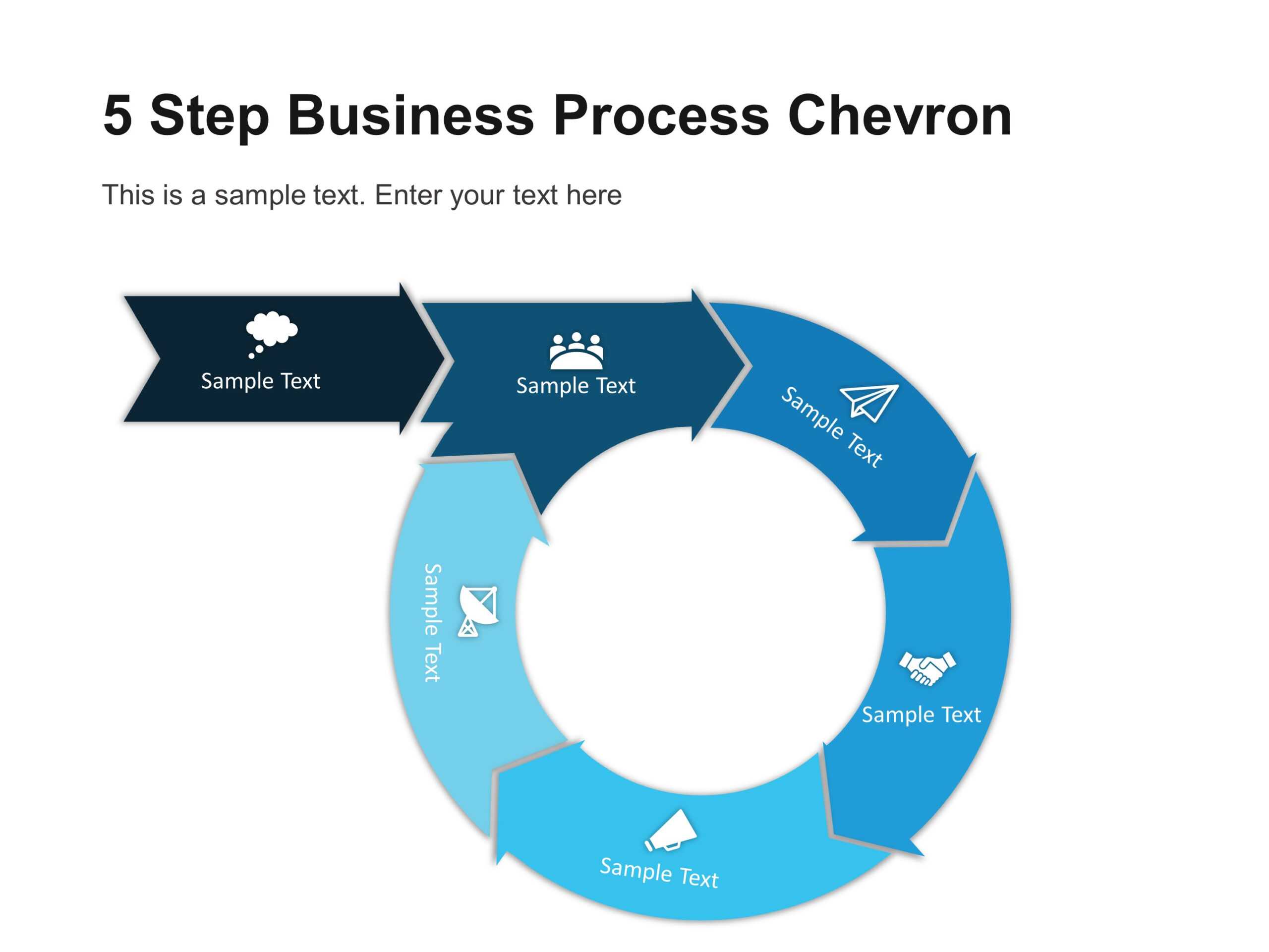 5 Step Business Process Chevron Diagram Template | Chevron With Regard To Powerpoint Chevron Template