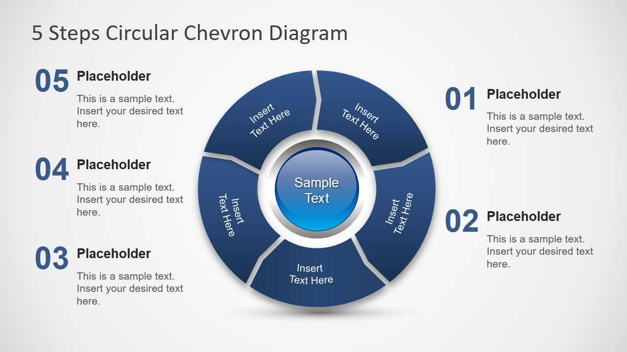 5 Steps Circular Chevron Powerpoint Diagram Inside Powerpoint Chevron Template