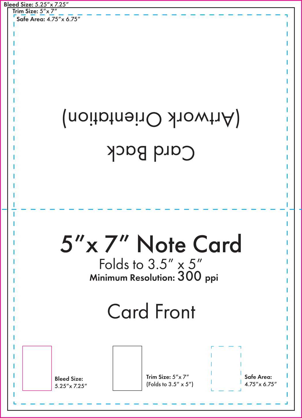 5" X 7" Note Card Template – U.s. Press Intended For 3 X 5 Index Card Template