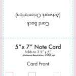 5" X 7" Note Card Template – U.s. Press Throughout Blank Index Card Template