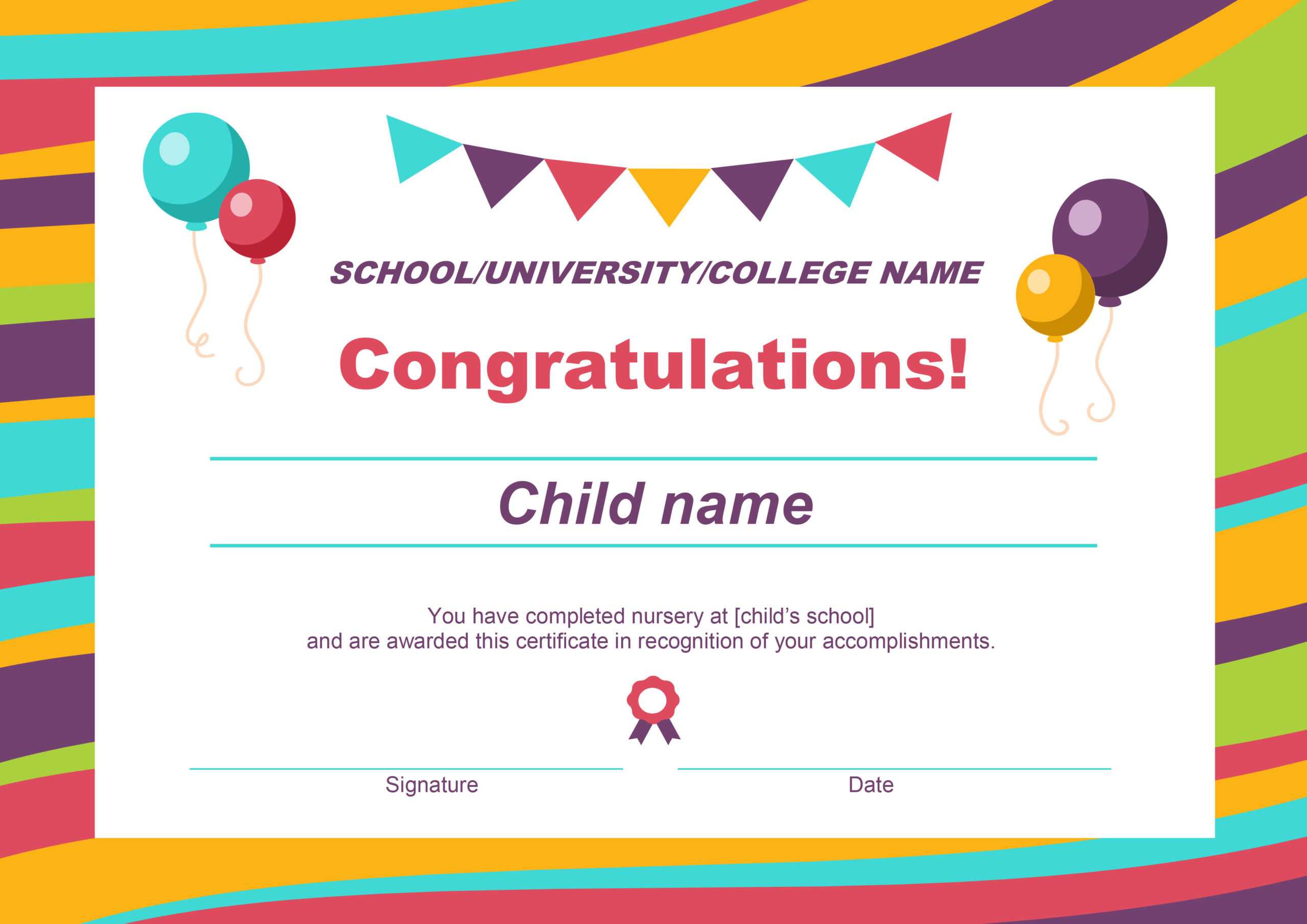 50 Free Creative Blank Certificate Templates In Psd For Certificate Of Achievement Template For Kids