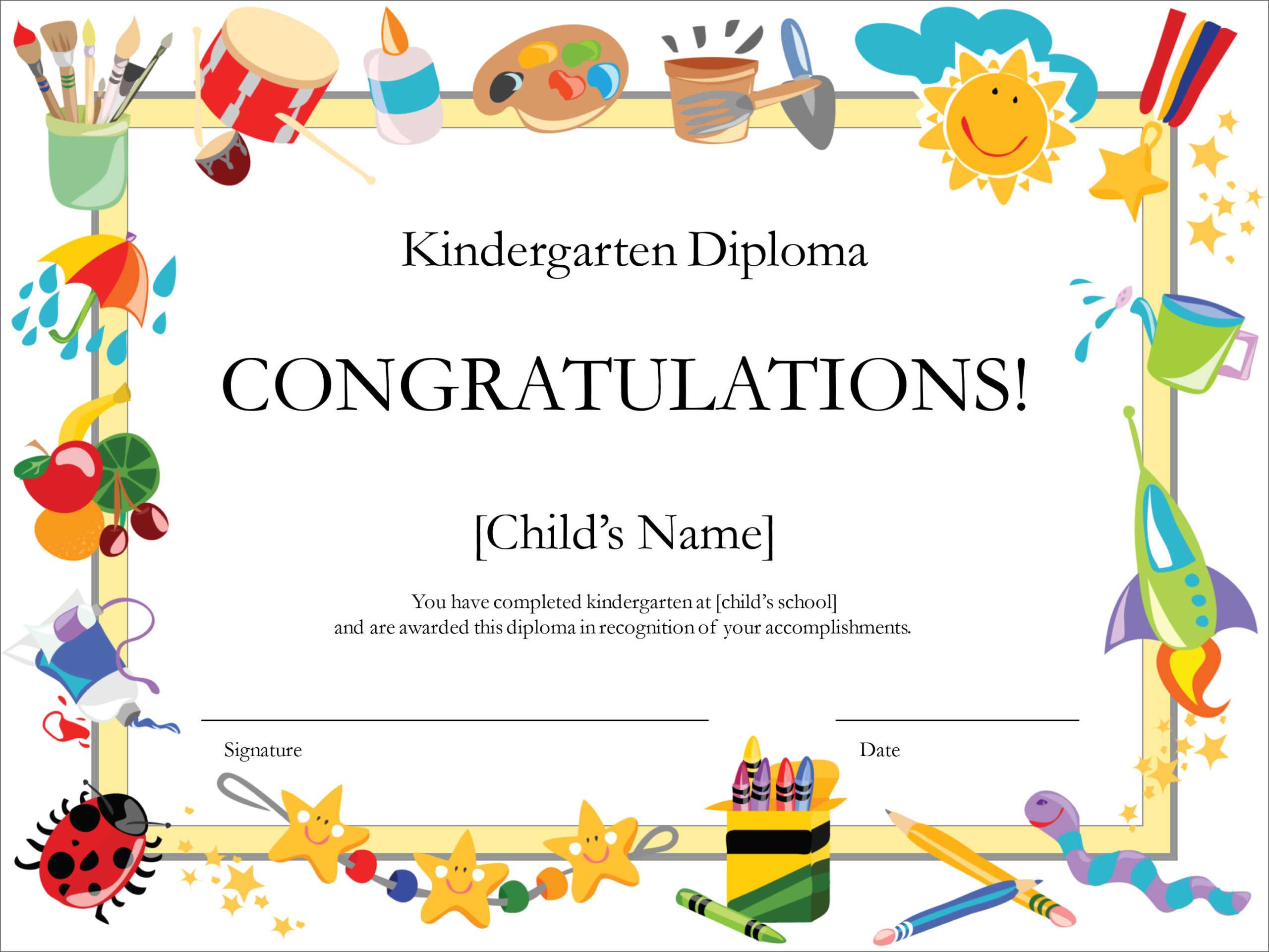 50 Free Creative Blank Certificate Templates In Psd For Free Kids Certificate Templates
