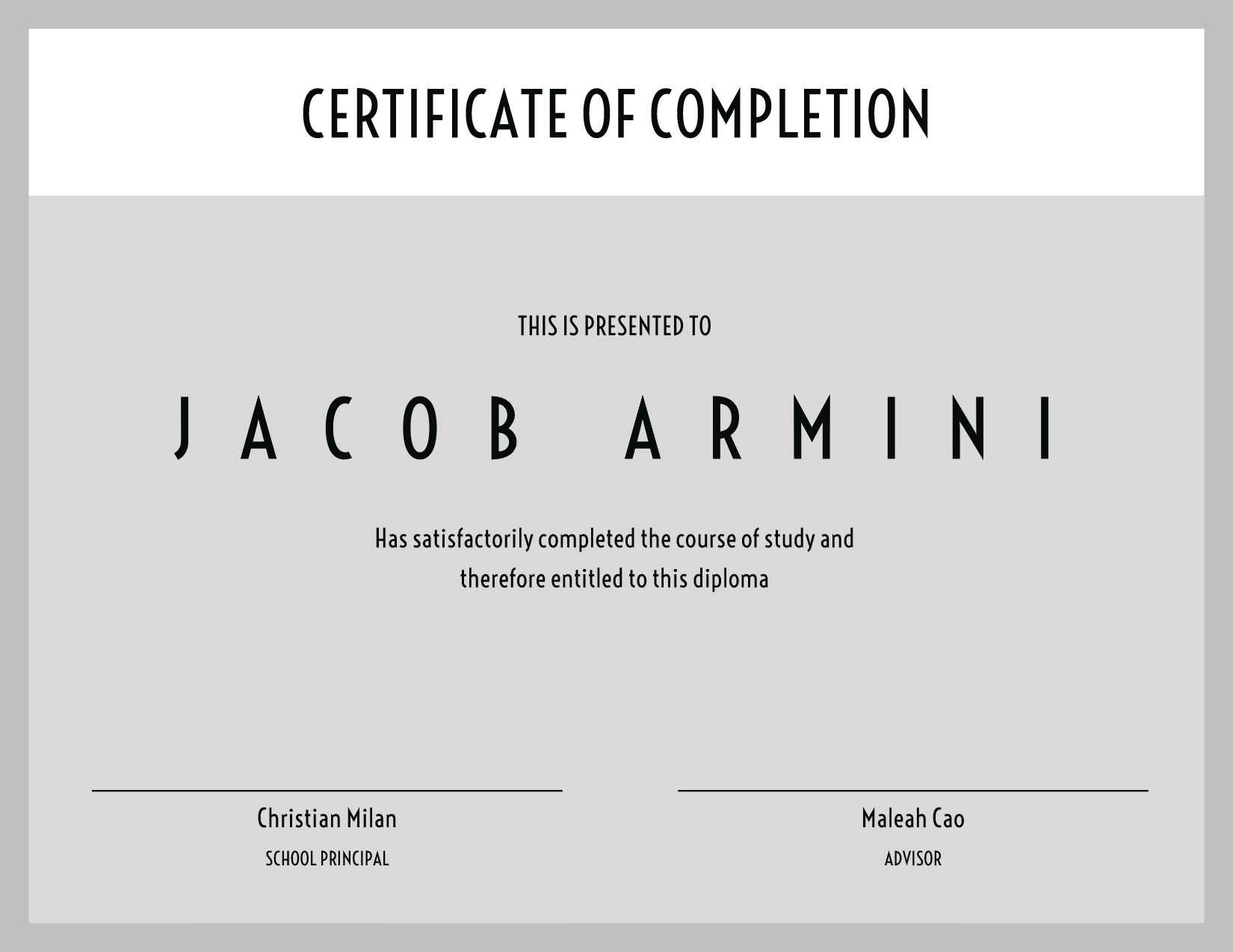50 Free Creative Blank Certificate Templates In Psd Intended For Class Completion Certificate Template
