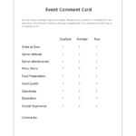 50 Printable Comment Card & Feedback Form Templates ᐅ In Customer Information Card Template