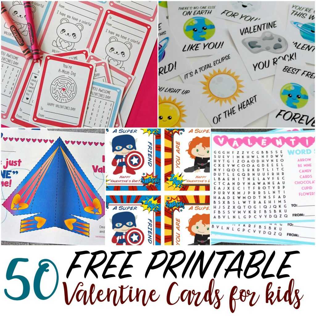50 Printable Valentine Cards For Kids Regarding Valentine Card Template Word