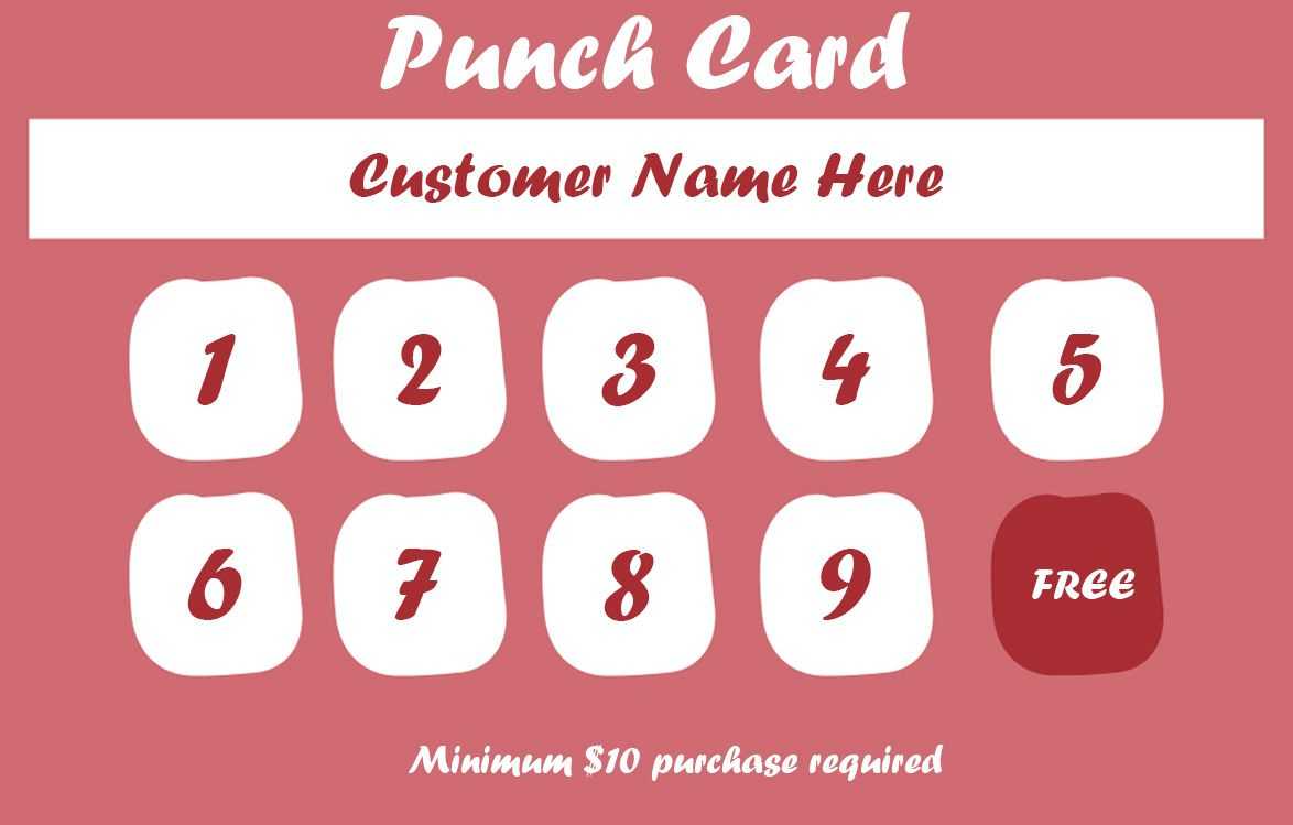 50+ Punch Card Templates – For Every Business (Boost Throughout Free Printable Punch Card Template