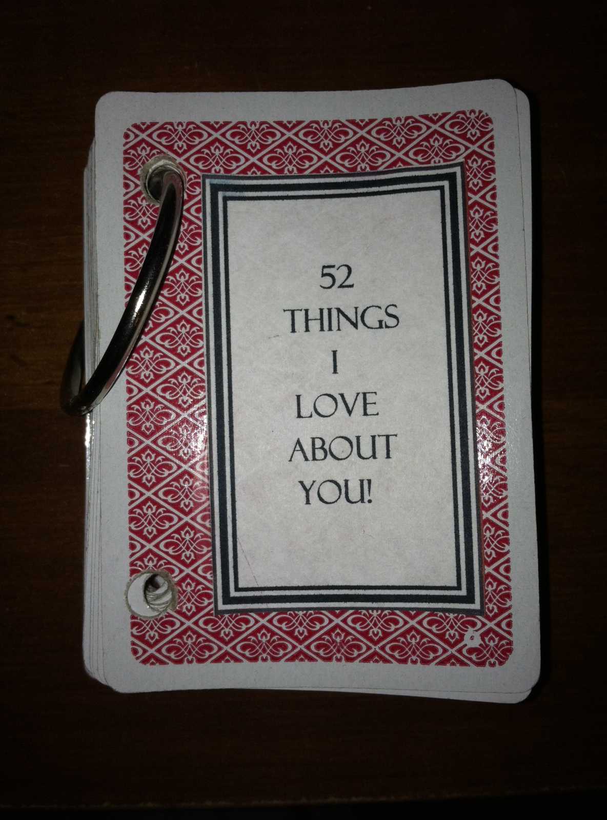 52 Things I Love About You | All The Way From The Bay In 52 Things I Love About You Deck Of Cards Template