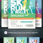 5K Run & Walk Event Flyer & Poster Corporate Identity Template Within Walking Certificate Templates