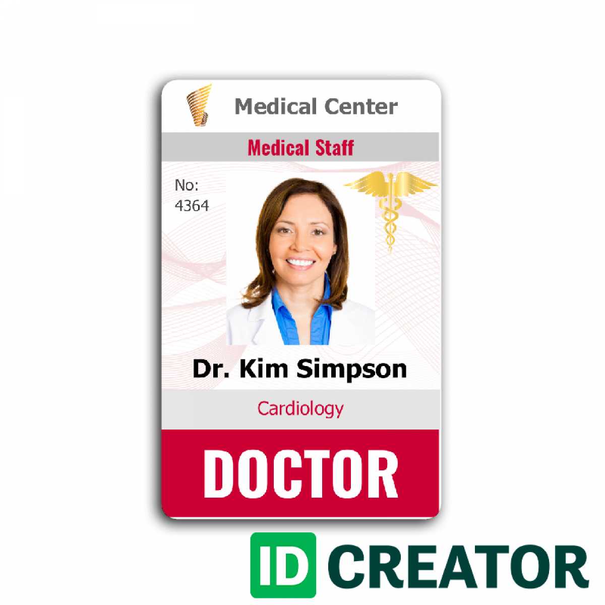 Doctor Id Badge Medical Identity Card Design Template Stock For 
