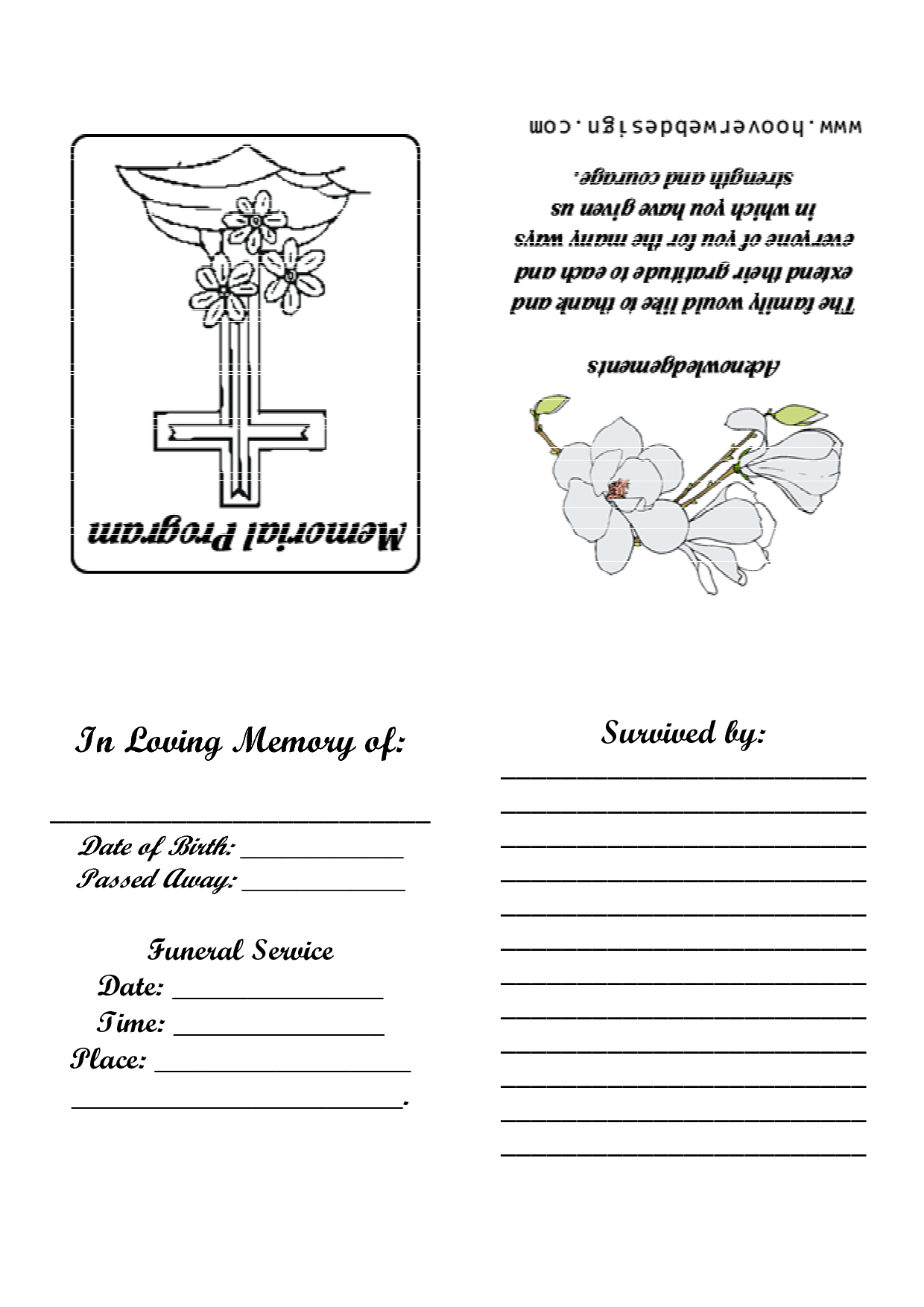 7 Best Images Of Printable Memorial Card Templates – Free In Remembrance Cards Template Free