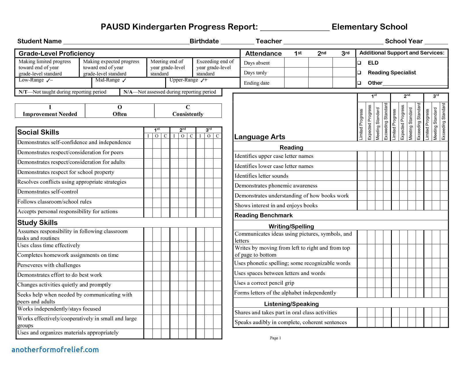 73 Create High School Progress Report Card Template In Word With Regard To Blank Report Card Template