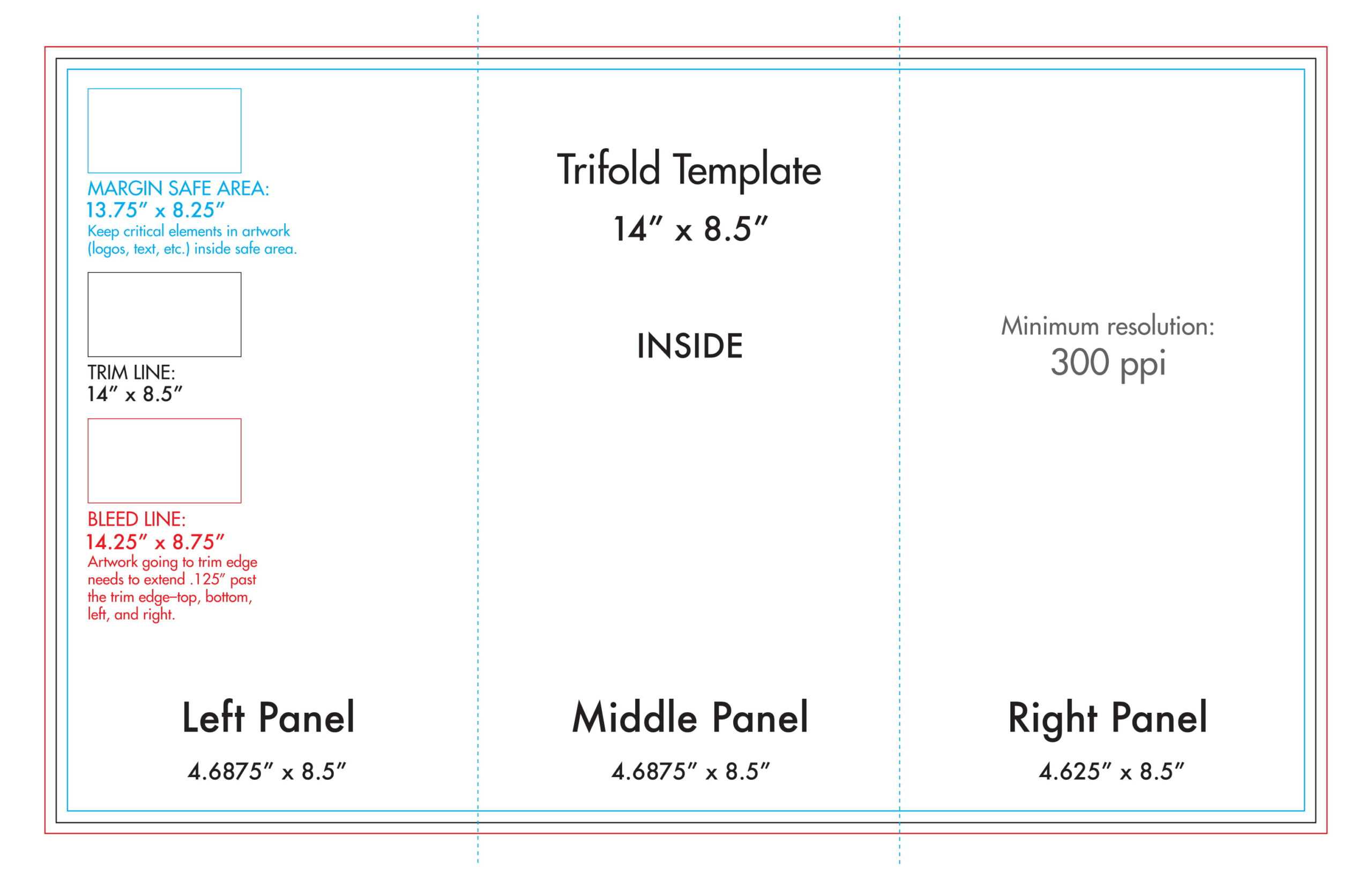 8.5" X 14" Tri Fold Brochure Template – U.s. Press Pertaining To 4 Panel Brochure Template