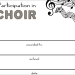 8+ Free Choir Certificate Of Participation Templates - Pdf for Choir Certificate Template
