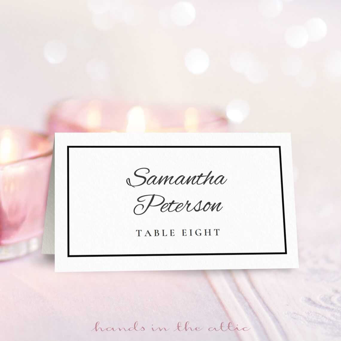 8 Free Wedding Place Card Templates Regarding Table Reservation Card Template