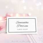 8 Free Wedding Place Card Templates with regard to Table Name Cards Template Free
