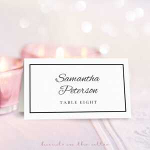 8 Free Wedding Place Card Templates with regard to Table Name Cards Template Free