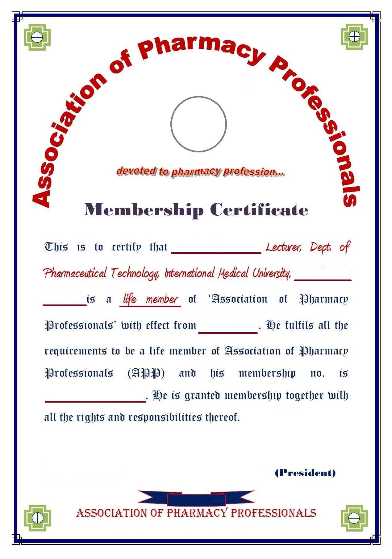 8+ Medical Membership Certificate Templates – Pdf | Free Intended For Life Membership Certificate Templates
