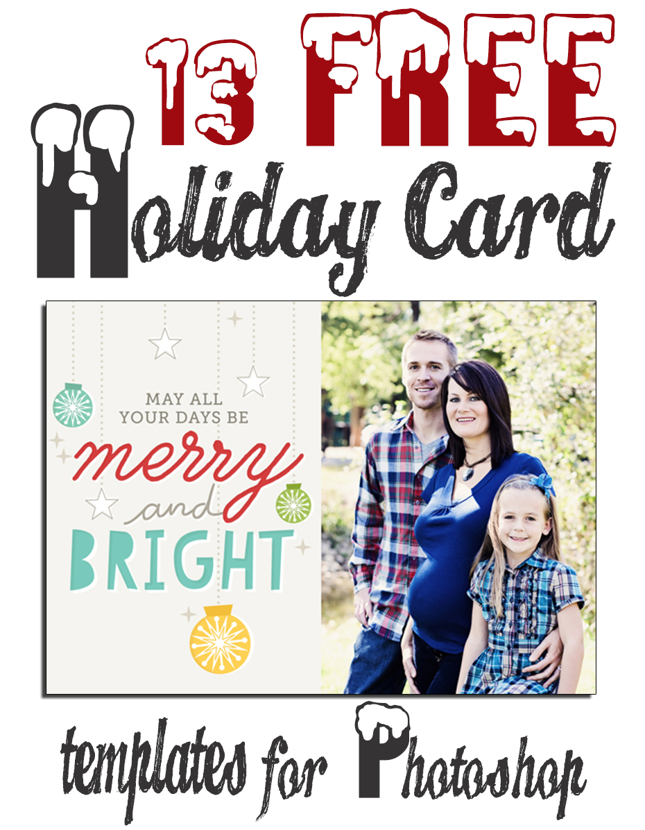 9 Free Christmas Card Psd Template Images – Free Photoshop For Free Christmas Card Templates For Photoshop