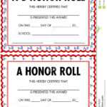 A/b Honor Roll Clipart inside Honor Roll Certificate Template