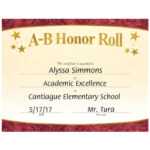 A B Honor Roll Gold Foil Stamped Certificates – Pack Of 25 Throughout Honor Roll Certificate Template