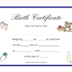 A Birth Certificate Template | Safebest.xyz in Birth Certificate Templates For Word