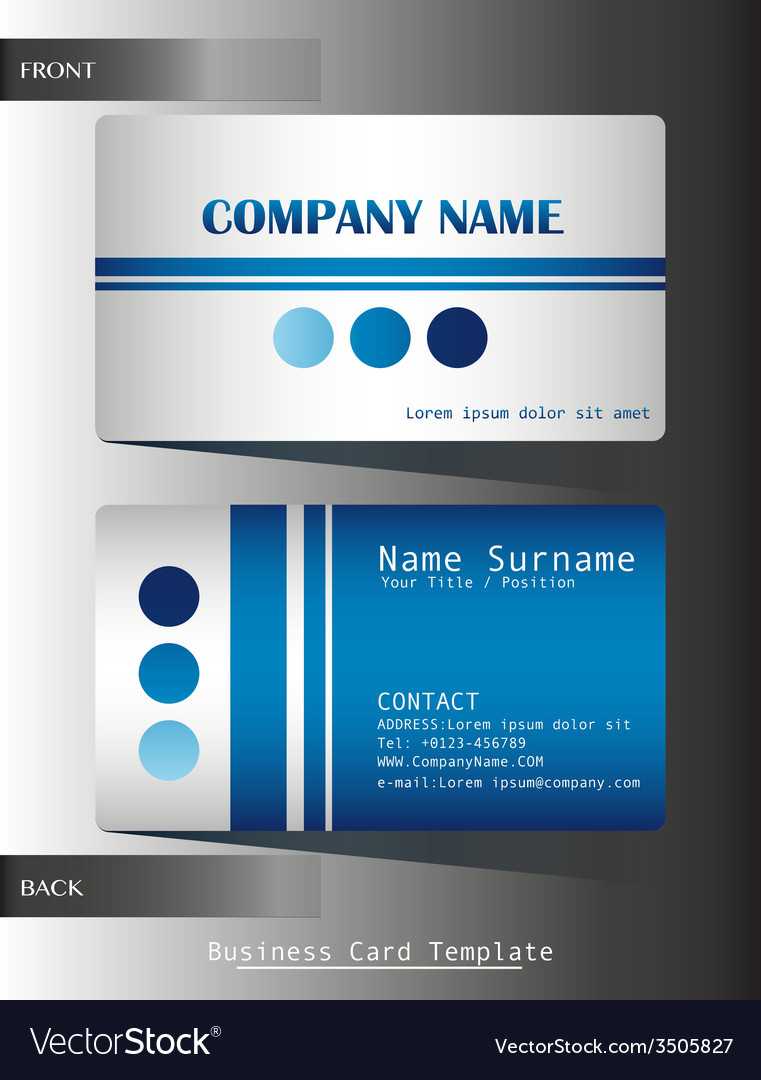 A Blue Colored Calling Card Intended For Template For Calling Card