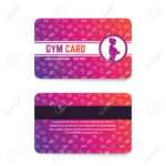 A Fitness Club Or Gym Card Template. With Gym Membership Card Template