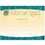 A Honor Roll Gold Foil Stamped Certificates – Pack Of 25 For Honor Roll Certificate Template