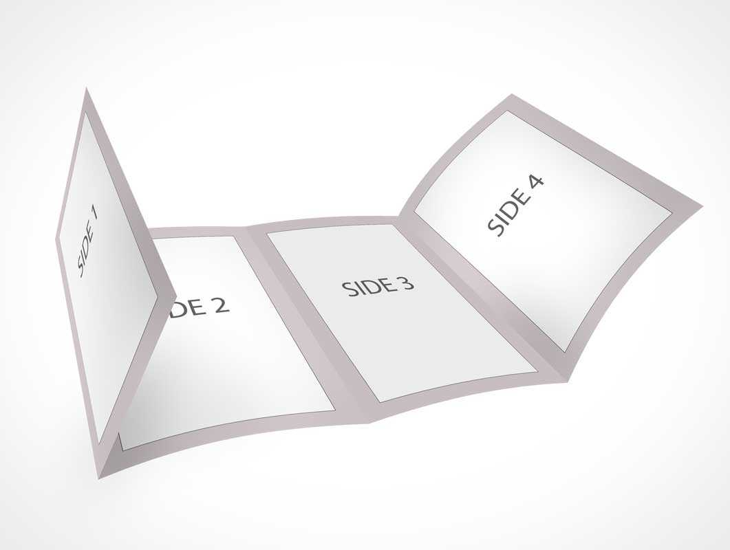 A4 Four Fold Brochure Leaflet Psd Mockup – Psd Mockups With Regard To 4 Fold Brochure Template