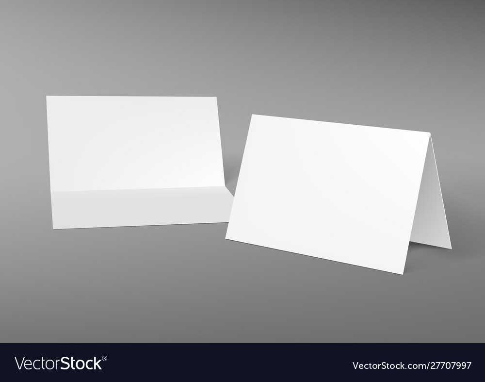 A5 Or A4 Half Fold Horizontal Blank White Brochure For Half Fold Card Template