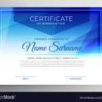 Abstract Blue Award Certificate Design Template Regarding Award Certificate Design Template