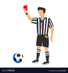 Abstract In Blue Football Referee With Red Card pertaining to Soccer Referee Game Card Template