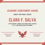 Academic Achievement Award Certificate – Templatescanva With Academic Award Certificate Template