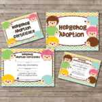 Adopt A Hedgehog Hedgie Adoption Certificate And Sign Set Regarding Toy Adoption Certificate Template