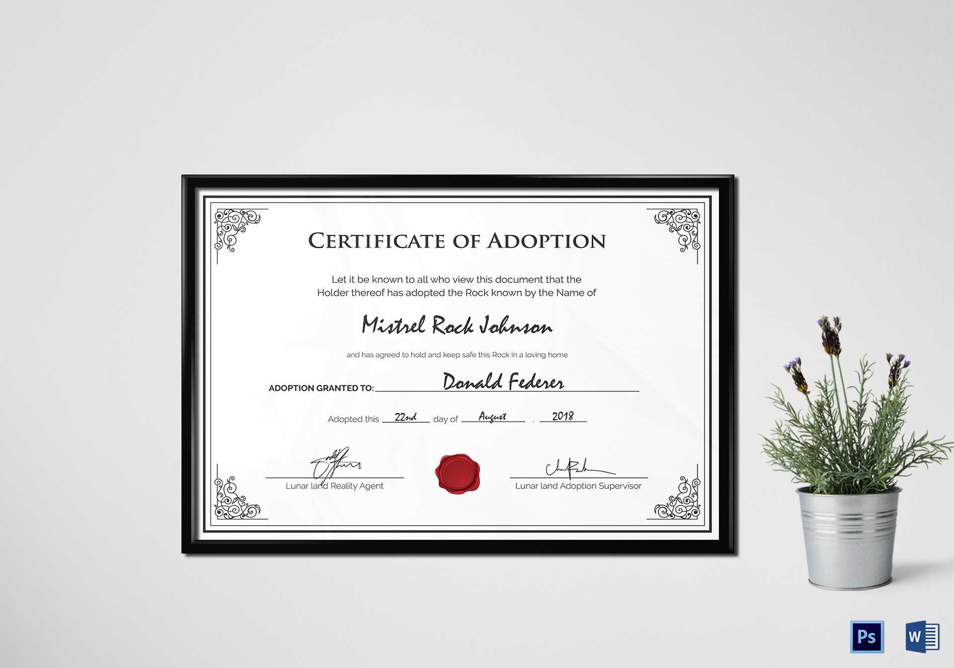 Adoption Birth Certificate Template In Birth Certificate Templates For Word
