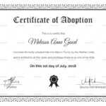 Adoption Certificate Design Template Regarding Adoption Certificate Template